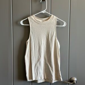 Women's Cream Sleeveless Top